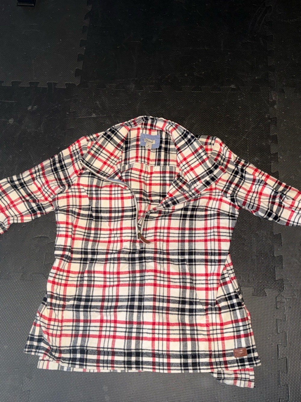 L.L. Bean Men's Plaid Quarter Zip